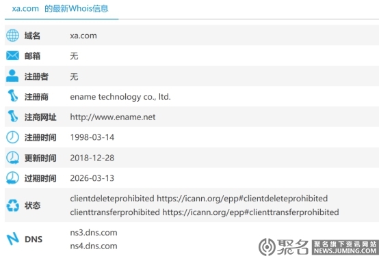 极品双拼XA.com成交价格曝光 高达1200万元