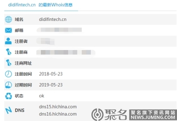 组合域名didifintech.com以15万易主 买家疑是滴滴?