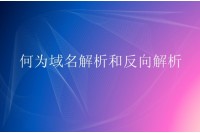 何為域名解析和反向解析