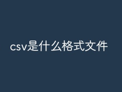 csv是什么意思?csv是什么格式的文件?