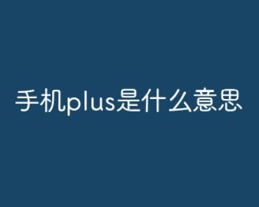 手机plus是什么意思?